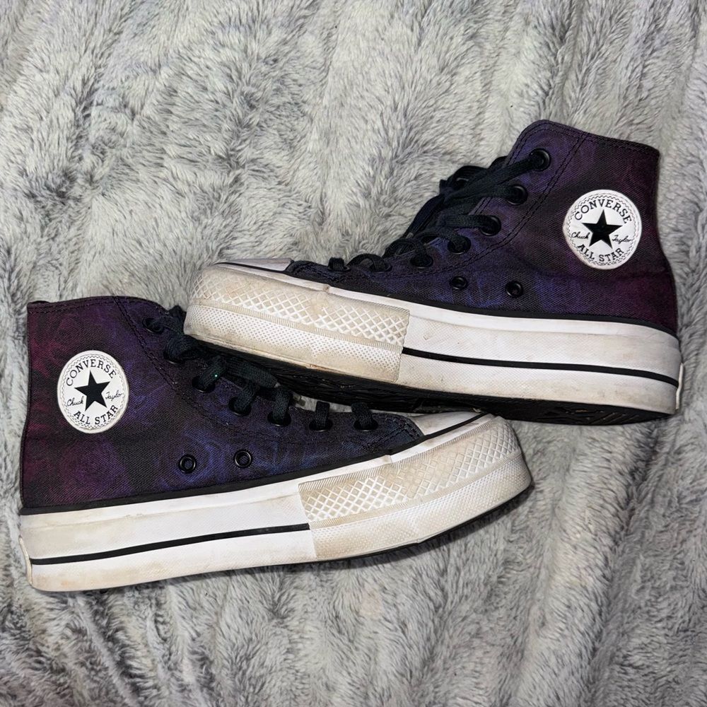 Converse Chuck Taylor All Star Hi Lift platform floral design sneakers Size 5 - Picture 7 of 9